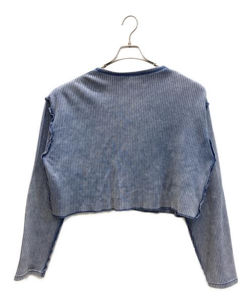 X-GIRL（エックスガール）X-GIRL (エックスガール) WIDE RIB CARDIGAN（ワイドリブカーディガン） ブルー サイズ:Sの古着・服飾アイテム