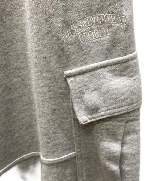 thisisneverthat（ディスイズネバーザット）thisisneverthat (ディスイズネバーザット) Cargo Sweatpant グレー サイズ:Mの古着・服飾アイテム