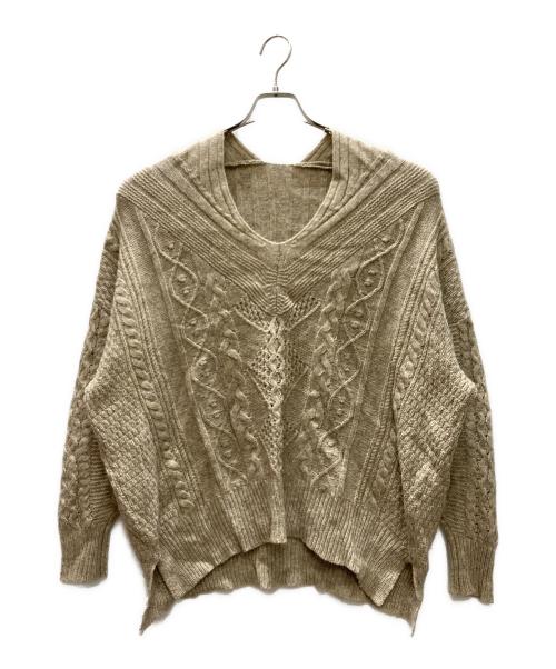 Mame Kurogouchi（マメクロゴウチ）Mame Kurogouchi (マメクロゴウチ) ケーブルニット ベージュ サイズ:1の古着・服飾アイテム