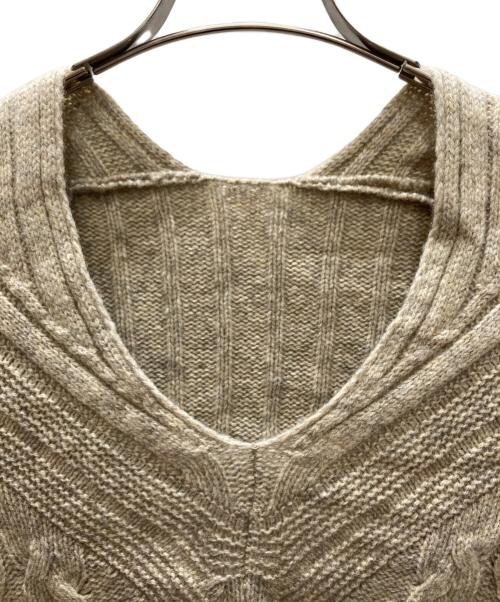 Mame Kurogouchi（マメクロゴウチ）Mame Kurogouchi (マメクロゴウチ) ケーブルニット ベージュ サイズ:1の古着・服飾アイテム