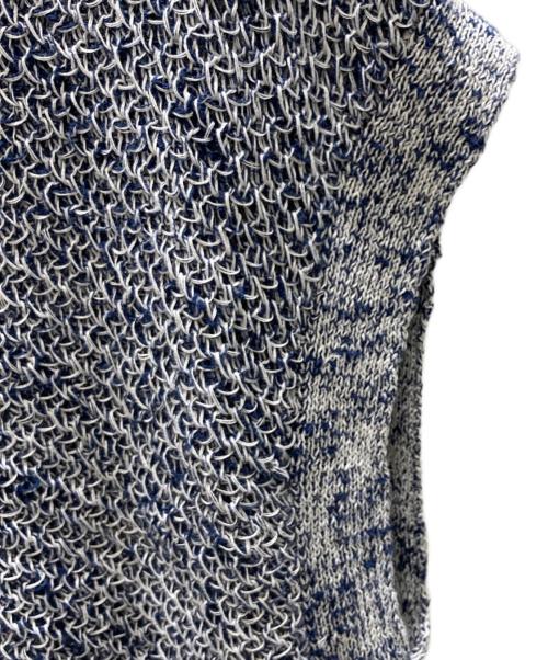 BEATRICE（ベアトリス）BEATRICE (ベアトリス) メッシュニットベスト ブルー サイズ:SIZE 38 未使用品の古着・服飾アイテム