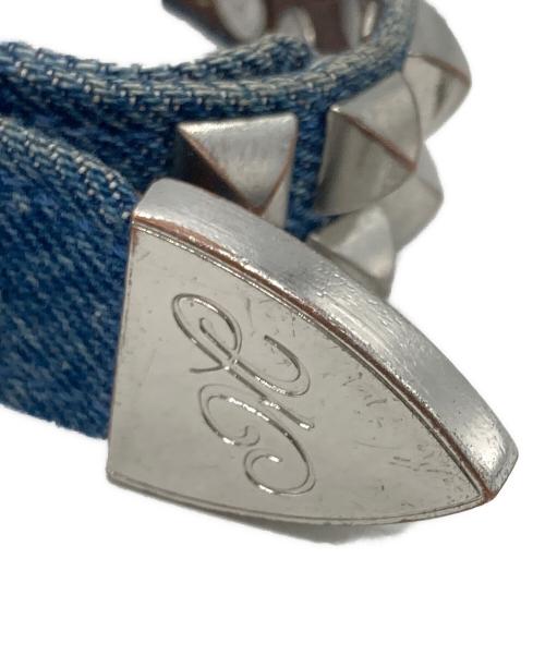 masu（エムエーエスユー）masu (エムエーエスユー) STUDS DENIM NARROW BRACELET インディゴの古着・服飾アイテム