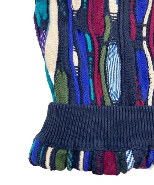 COTTON TRADERS（コットン トレーダーズ）COTTON TRADERS (コットン トレーダーズ) 90's 3Dニット ネイビー サイズ:Lの古着・服飾アイテム