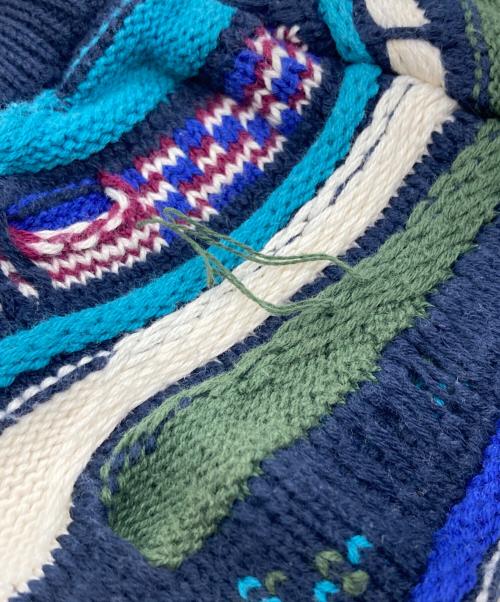 COTTON TRADERS（コットン トレーダーズ）COTTON TRADERS (コットン トレーダーズ) 90's 3Dニット ネイビー サイズ:Lの古着・服飾アイテム