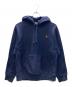 CarHartt（カーハート）の古着「プルオーバーパーカー HOODED AMERICAN SCRIPT SWEATSHIRT」｜ネイビー