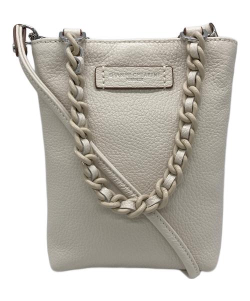 GIANNI CHIARINI（ジャンニ キアリーニ）GIANNI CHIARINI (ジャンニ キアリーニ) CAMILLA 2WAYショルダーバッグ ホワイトの古着・服飾アイテム
