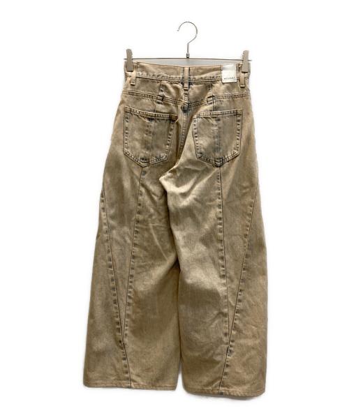 moussy（マウジー）moussy (マウジー) CURVED LINE CHEMICAL BAGGY ベージュ サイズ:SIZE 0の古着・服飾アイテム