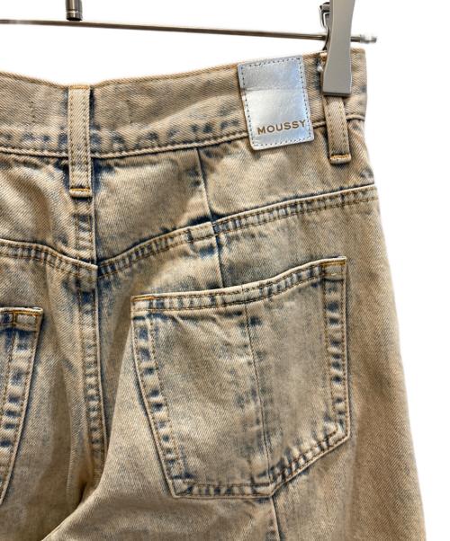 moussy（マウジー）moussy (マウジー) CURVED LINE CHEMICAL BAGGY ベージュ サイズ:SIZE 0の古着・服飾アイテム