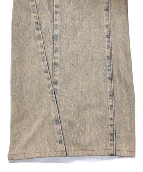 moussy（マウジー）moussy (マウジー) CURVED LINE CHEMICAL BAGGY ベージュ サイズ:SIZE 0の古着・服飾アイテム