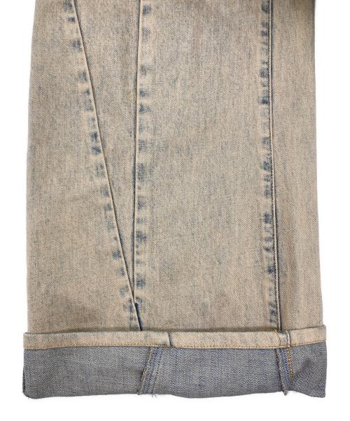 moussy（マウジー）moussy (マウジー) CURVED LINE CHEMICAL BAGGY ベージュ サイズ:SIZE 0の古着・服飾アイテム