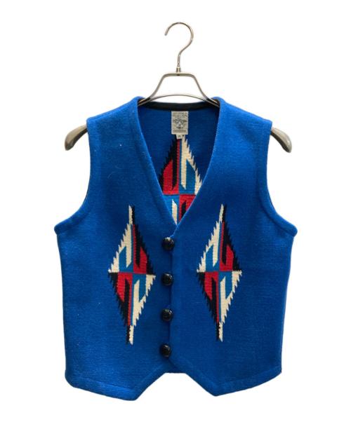 ORTEGA's（オルテガ）ORTEGA's (オルテガ) CHIMAYO VEST ブルー サイズ:SIZE 36の古着・服飾アイテム