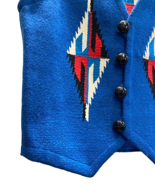 ORTEGA's（オルテガ）ORTEGA's (オルテガ) CHIMAYO VEST ブルー サイズ:SIZE 36の古着・服飾アイテム