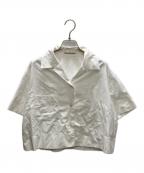 Acne studiosアクネ ストゥディオス）の古着「クロップドワイドシャツ」｜ホワイト