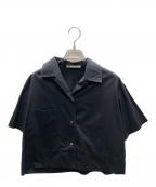 Acne studiosアクネ ストゥディオス）の古着「クロップドワイドシャツ」｜ブラック