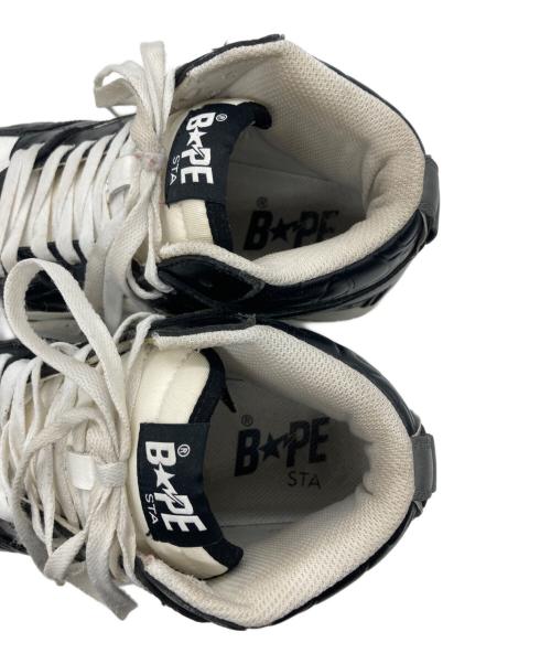 A BATHING APE（ア ベイシング エイプ）A BATHING APE (ア ベイシング エイプ) BAPE STA 88 MID ブラック×ホワイト サイズ:SIZE 25cmの古着・服飾アイテム