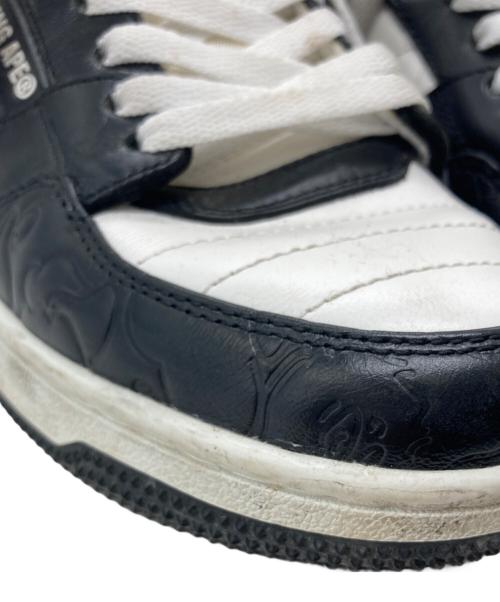 A BATHING APE（ア ベイシング エイプ）A BATHING APE (ア ベイシング エイプ) BAPE STA 88 MID ブラック×ホワイト サイズ:SIZE 25cmの古着・服飾アイテム