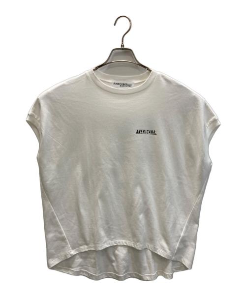 Americana（アメリカーナ）Americana (アメリカーナ) ウンドヘム バックプリントTシャツ ホワイト サイズ:FREEの古着・服飾アイテム