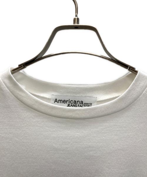 Americana（アメリカーナ）Americana (アメリカーナ) ウンドヘム バックプリントTシャツ ホワイト サイズ:FREEの古着・服飾アイテム