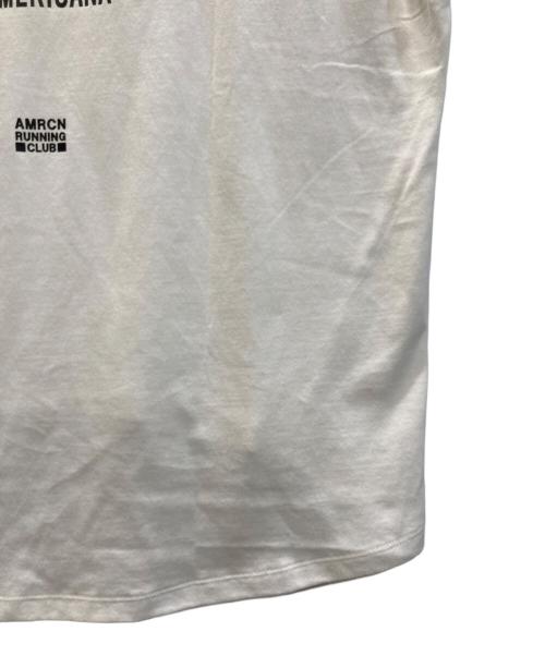 Americana（アメリカーナ）Americana (アメリカーナ) ウンドヘム バックプリントTシャツ ホワイト サイズ:FREEの古着・服飾アイテム