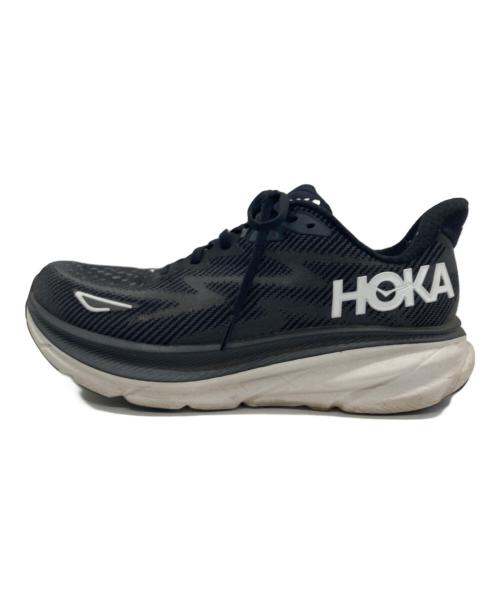 HOKAONEONE（ホカオネオネ）HOKAONEONE (ホカオネオネ) CLIFTON 9 WIDE ブラック×ホワイト サイズ:25cmの古着・服飾アイテム