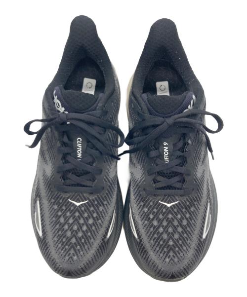 HOKAONEONE（ホカオネオネ）HOKAONEONE (ホカオネオネ) CLIFTON 9 WIDE ブラック×ホワイト サイズ:25cmの古着・服飾アイテム