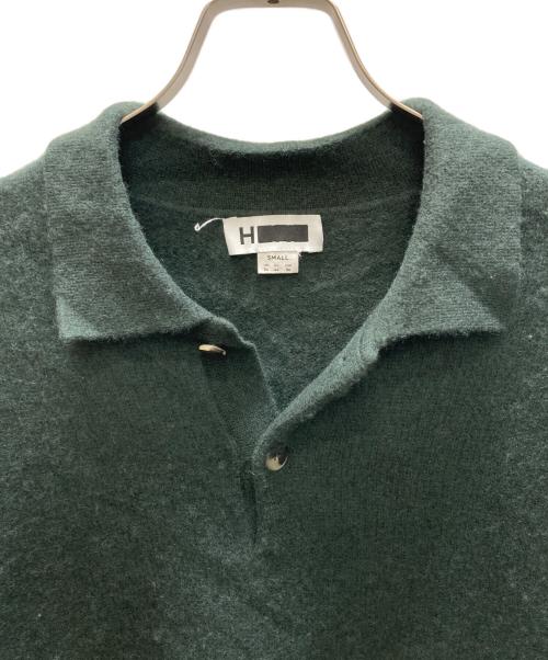 H BEAUTY&YOUTH（エイチ ビューティー&ユース）H BEAUTY&YOUTH 5ゲージウールカシミヤバルーンニットシャツ 5GAUGE WOOL CASHMERE BALLOON KNIT COLLAR SHIR グリーン サイズ:UK34 / EU44 / US36の古着・服飾アイテム