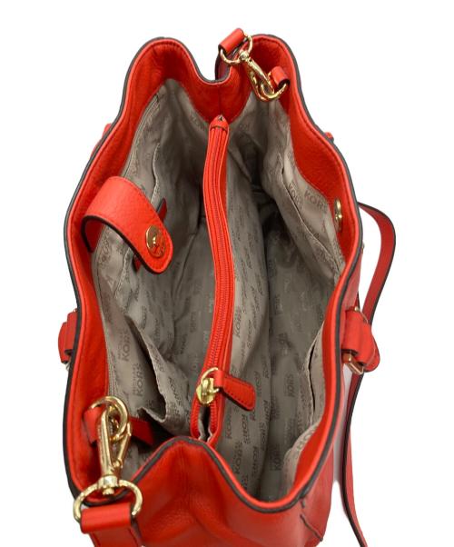 MICHAEL KORS（マイケル・コース）MICHAEL KORS (マイケルコース) ベッドフォード MDトートバッグ レッドの古着・服飾アイテム