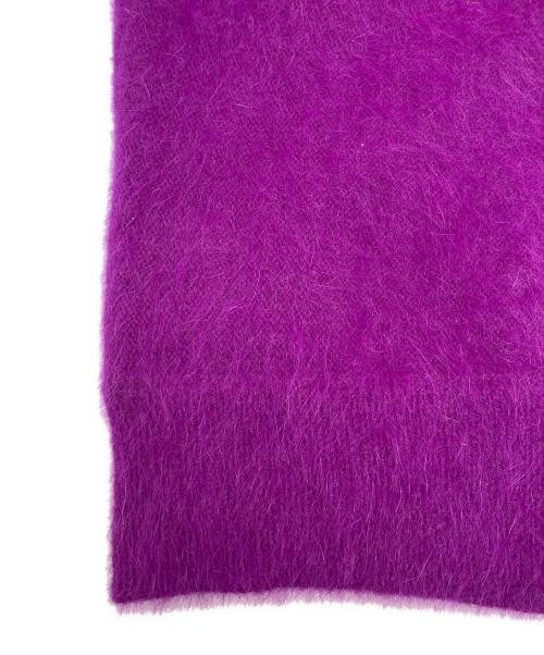 Mirror Mirror on the wall（ミラーミラーオンザウォール）Mirror Mirror on the wall (ミラーミラーオンザウォール) アンゴラ混ニットカーディガン パープル サイズ:Fの古着・服飾アイテム