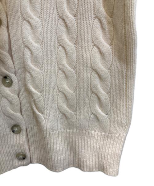 POLO RALPH LAUREN（ポロ・ラルフローレン）POLO RALPH LAUREN (ポロ・ラルフローレン) ウールカシミヤケーブルニットカーディガン アイボリー サイズ:Lの古着・服飾アイテム