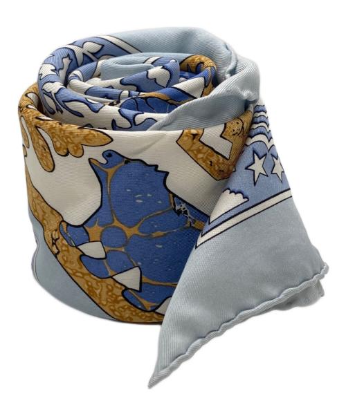 HERMES（エルメス）HERMES (エルメス) カレ90 ブルーの古着・服飾アイテム