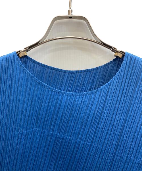 PLEATS PLEASE（プリーツプリーズ）PLEATS PLEASE (プリーツプリーズ) プリーツカットソー ブルー サイズ:SIZE 3の古着・服飾アイテム