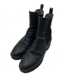 DIANA（ダイアナ）の古着「サイドゴアショートブーツ」｜ブラック