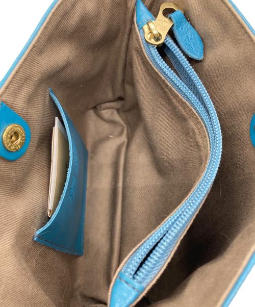 IL BISONTE（イル ビゾンテ）IL BISONTE (イル ビゾンテ) レザーショルダーバッグ ブルーの古着・服飾アイテム