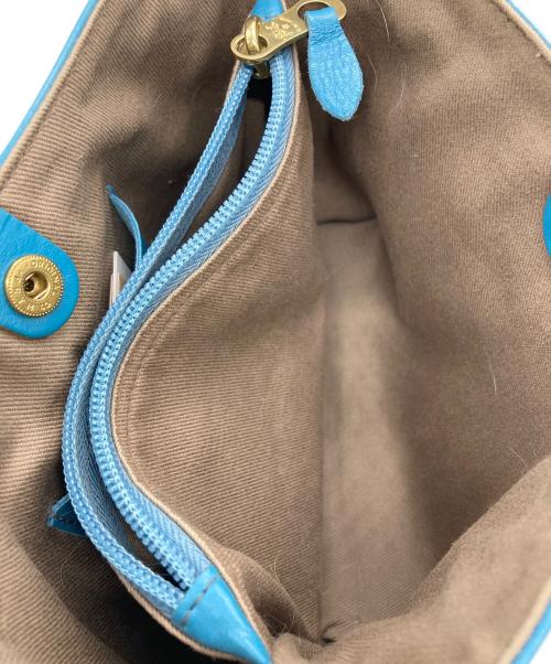 IL BISONTE（イル ビゾンテ）IL BISONTE (イル ビゾンテ) レザーショルダーバッグ ブルーの古着・服飾アイテム