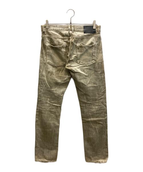 DIESEL Black Gold（ディーゼル ブラック ゴールド）DIESEL Black Gold (ディーゼル ブラック ゴールド) クラッシュデニムパンツ ベージュ サイズ:SIZE 71cm (W28)の古着・服飾アイテム