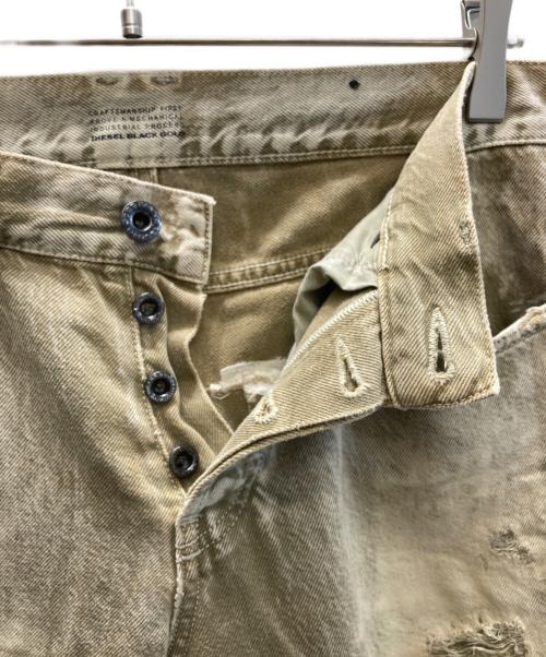 DIESEL Black Gold（ディーゼル ブラック ゴールド）DIESEL Black Gold (ディーゼル ブラック ゴールド) クラッシュデニムパンツ ベージュ サイズ:SIZE 71cm (W28)の古着・服飾アイテム