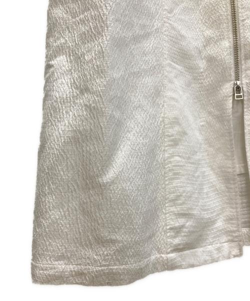 Adam et Rope（アダム エ ロペ）Adam et Rope (アダム エ ロペ) ステッチジャガードワンピース ホワイト サイズ:SIZE Freeの古着・服飾アイテム