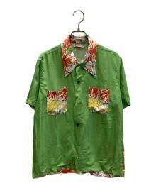 Sun Surf SPECIAL EDITION（サンサーフ・スペシャルエディション）の古着「KING KAMEHAMEHA アロハシャツ」｜グリーン