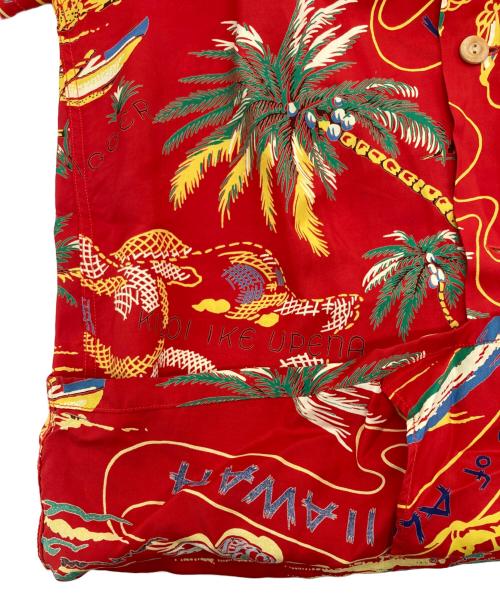 Sun Surf SPECIAL EDITION（サンサーフ・スペシャルエディション）Sun Surf SPECIAL EDITION (サンサーフ・スペシャルエディション) LAND OF ALOHA DISCOVERED アロハシャツ レッド サイズ:SIZE Sの古着・服飾アイテム