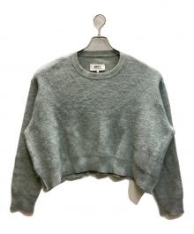 MM6 Maison Margiela（エムエムシックスメゾンマルジェラ）の古着「アルパカブレンドクロップドニット」｜ブルー