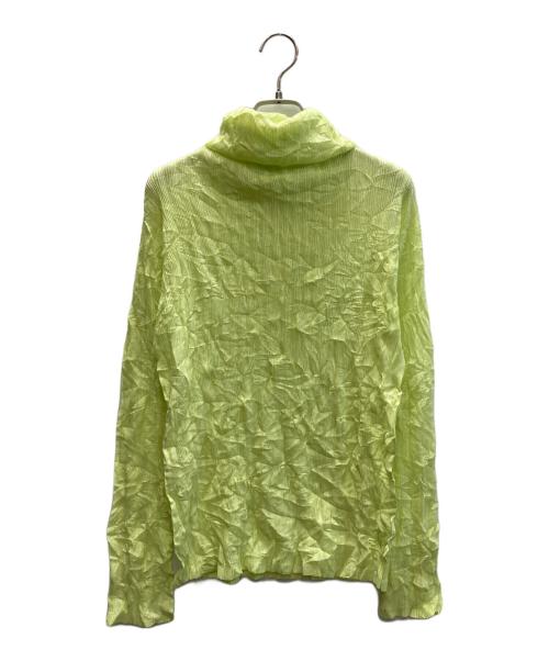 PLEATS PLEASE（プリーツプリーズ）PLEATS PLEASE (プリーツプリーズ) ハイネックプリーツカットソー イエロー サイズ:SIZE 3の古着・服飾アイテム