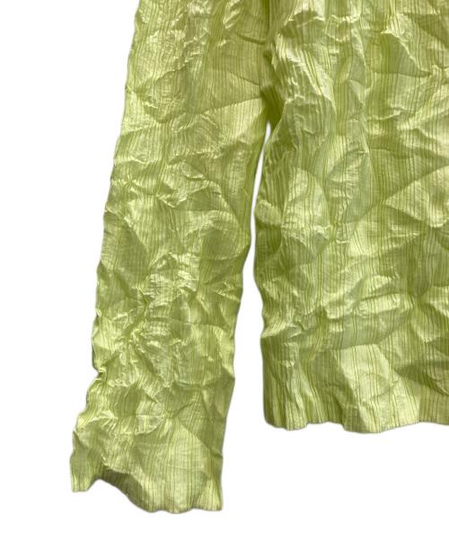 PLEATS PLEASE（プリーツプリーズ）PLEATS PLEASE (プリーツプリーズ) ハイネックプリーツカットソー イエロー サイズ:SIZE 3の古着・服飾アイテム