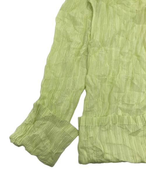 PLEATS PLEASE（プリーツプリーズ）PLEATS PLEASE (プリーツプリーズ) ハイネックプリーツカットソー イエロー サイズ:SIZE 3の古着・服飾アイテム