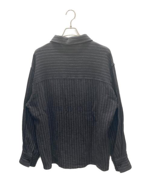 JOURNAL STANDARD relume（ジャーナルスタンダード レリューム）JOURNAL STANDARD relume (ジャーナルスタンダード レリューム) C/Lバスケット ピンストライプシャツ ブラック サイズ:Mの古着・服飾アイテム