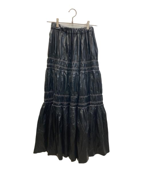 MAISON SPECIAL（メゾンスペシャル）MAISON SPECIAL (メゾンスペシャル) ヴィーガンレザーボリュームスカート ブラック サイズ:Freeの古着・服飾アイテム