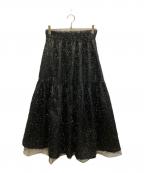 MAISON SPECIALメゾンスペシャル）の古着「メタリックヤーンボリュームスカート」｜ブラック