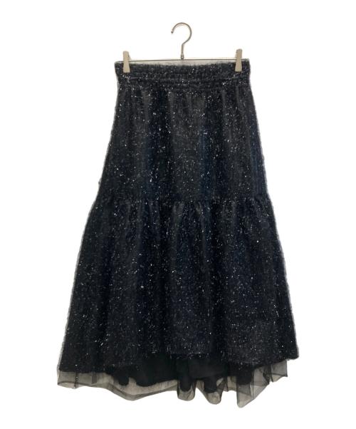 MAISON SPECIAL（メゾンスペシャル）MAISON SPECIAL (メゾンスペシャル) メタリックヤーンボリュームスカート ブラック サイズ:FREEの古着・服飾アイテム