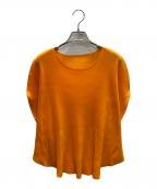 PLEATS PLEASEプリーツプリーズ）の古着「プリーツカットソー」｜オレンジ