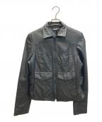 DKNYダナキャランニューヨーク）の古着「レザージャケット」｜ブラック
