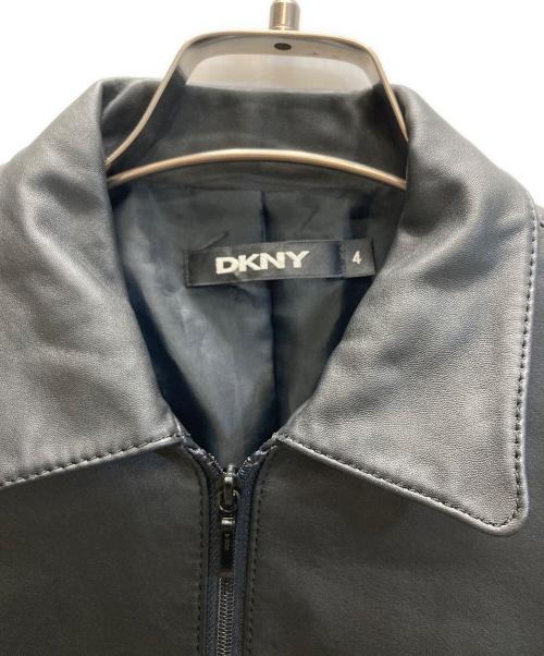 DKNY（ダナキャランニューヨーク）DKNY (ダナキャランニューヨーク) レザージャケット ブラック サイズ:4の古着・服飾アイテム
